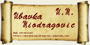 Ubavka Miodragović vizit kartica